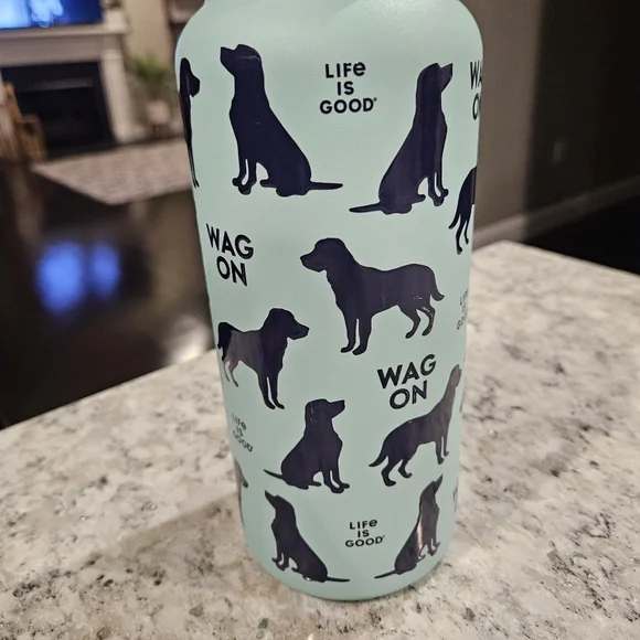 Life is Good 26oz "Wag On" Stainless Steel Insulated Water Bottle Brand NWT Nee - Picture 4 of 6